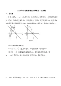 2024年中考数学精选压轴题之二次函数