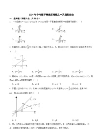 2024年中考数学精选压轴题之一次函数综合