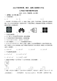 09，福建省莆田市仙游县郊尾枫亭教研片区2023-2024学年九年级下学期月考数学试题(无答案)