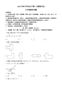 2024年陕西省 汉中市镇巴县中考一模数学试题（原卷版+解析版）