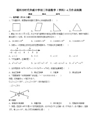 03，福建省福州市时代华威中学2023-2024学年九年级下学期月考数学试题(无答案)