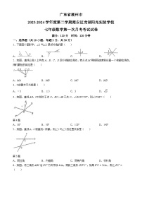 259，广东省潮州市潮安区龙湖阳光实验学校2023-2024学年七年级下学期第一次月考数学试题(无答案)