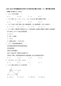 2023-2024学年湖南省长沙市宁乡市西部乡镇七年级（下）期中数学试卷