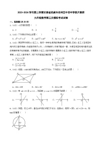 2024年甘肃省武威市凉州区凉州区中坝学联片教研中考三模数学试题