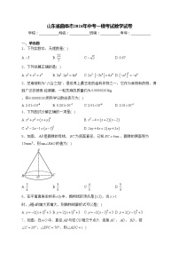 山东省曲阜市2024年中考一模考试数学试卷(含答案)