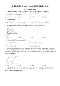 江西省抚州市金溪县锦绣中学2023-2024学年七年级下学期期中数学试题（原卷版+解析版）