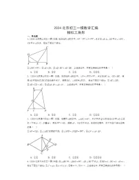 2024北京初三一模数学试题分类汇编：相似三角形