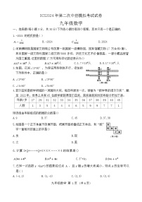 2024年河南省许昌市中考二模数学试题