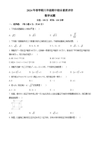 安徽省六安市第九中学2023-2024学年八年级下学期期中数学试题（原卷版+解析版）