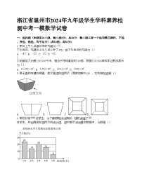 浙江省温州市2024年九年级学生学科素养检测中考一模数学试卷