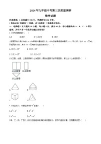 2024年安徽省六安市霍山县多校中考三模数学试题