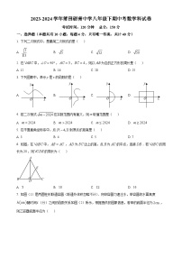 福建省莆田市砺青中学2023-2024学年八年级下学期期中数学试题（原卷版+解析版）