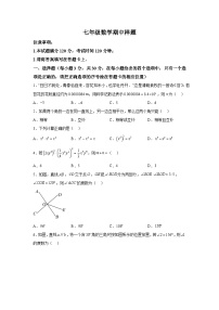 山东省菏泽市定陶区2023-2024学年七年级下册期中考试数学试题（含解析）