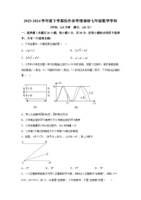 辽宁省沈阳市第七中学2023-2024学年七年级下册期中数学试题（含解析）