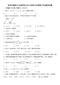 广东省东莞市南城开心实验学校2023-2024学年七年级下册期中数学试题（含解析）