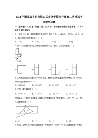 2024年湖北省黄石市铁山区部分学校中考二模数学试题（含解析）