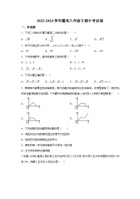 福建省莆田市城厢区莆田擢英中学2023-2024学年八年级下册期中数学试题（含解析）