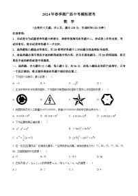 2024年广西部分市县区九年级中考一模数学试题（原卷版+解析版）