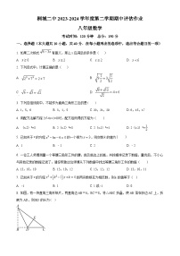 安徽省安庆市桐城市第二中学2023-2024学年八年级下学期期中数学试题（原卷版+解析版）