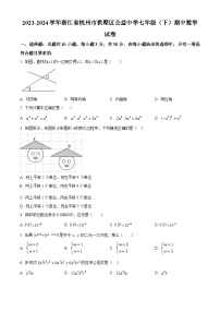 浙江省杭州市拱墅区公益中学2023-2024学年七年级下学期期中数学试题（原卷版+解析版）