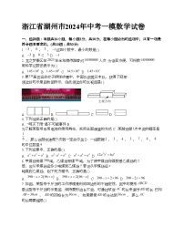 浙江省湖州市2024年中考一模数学试卷