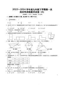 2024年安徽省六安市金安区六安市轻工中学中考一模数学试题