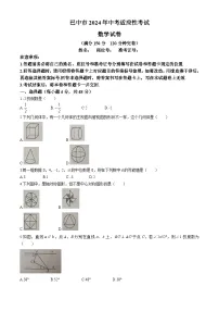 02，2024年四川省巴中市中考适应性考试数学试题