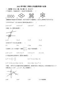 02，浙江省宁波市海曙区部分学校2023-2024学年七年级下学期期中数学试题