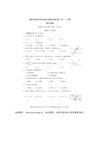 24，四川省德阳市外国语学校2023--2024学年七年级下学期期中考试数学试卷