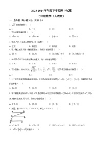 甘肃省陇南市武都区武都区城关中学2023-2024学年七年级下学期期中数学试题(无答案)