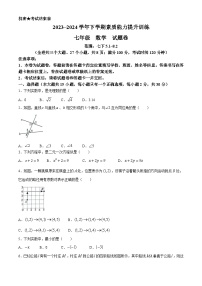 云南省昭通市绥江县2023-2024学年七年级下学期5月期中数学试题