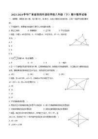 2023-2024学年广东省深圳外国语学校八年级（下）期中数学试卷（含解析）