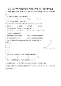 2023-2024学年广东省广州大学附中八年级（下）期中数学试卷（含解析）