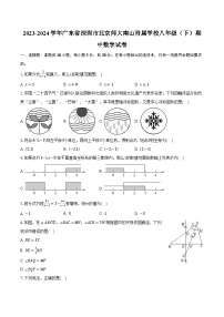 2023-2024学年广东省深圳市北京师大南山附属学校八年级（下）期中数学试卷（含解析）