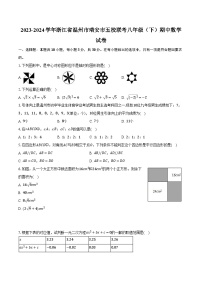 2023-2024学年浙江省温州市瑞安市五校联考八年级（下）期中数学试卷（含解析）