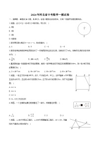 2024年河北省中考数学一模试卷（含解析）