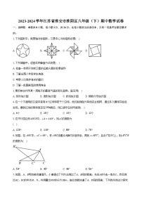 2023-2024学年江苏省淮安市淮阴区八年级（下）期中数学试卷（含解析）