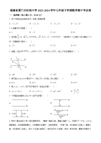 福建省厦门市松柏中学2023-2024学年七年级下学期期中数学试题（原卷版+解析版）