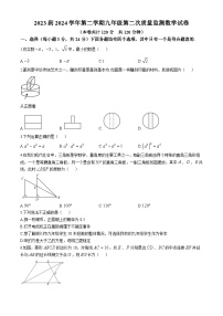 2024年宁夏银川市第十中学中考二模数学试题