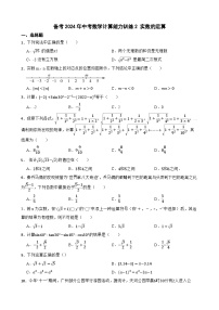 备考2024年中考数学计算能力训练2 实数的运算