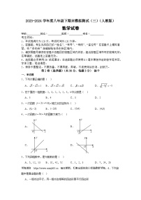 黑龙江哈尔滨市巴彦县华山乡中学2023-2024学年 八年级下期末模拟测试（三）数学试卷