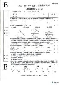 陕西省渭南市高新区2023-2024学年七年级数学下学期期中试题