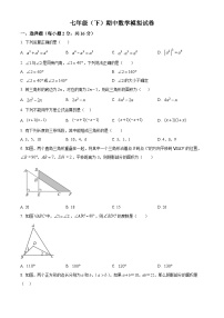 +江苏省常州市钟楼区+2023—-2024学年七年级下学期期中数学模拟试题++