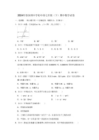 2024年春深圳中学初中部七年级（下）期中数学试卷