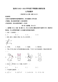 广西桂林市2022-2023学年七年级下学期期末调研数学试卷（含解析）