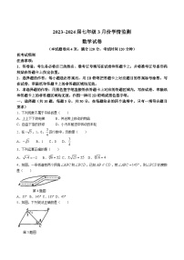 湖北省荆州市2023-2024学年七年级下学期3月月考数学试卷(含答案)