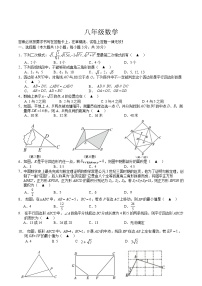 江苏省南通市海安市十三校联考2023-2024学年八年级下学期3月月考数学试卷(含答案)