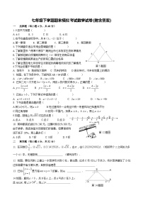 七年级下学期期末模拟考试数学试卷(附含答案)