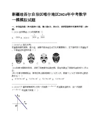 新疆维吾尔自治区喀什地区2024年中考数学一模模拟试题