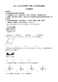 江苏省南通市海门区2023-2024学年八年级下学期期中数学试题